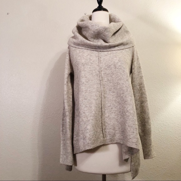 Kaisely Sweaters - Kaisely Grey Heather Cowel Neck Sweater